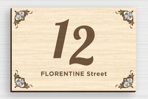 Wood Door Signs - Engraved Wood - erable - screws-caps - en-uk-house-door-sign-wood-003-3-1748961087877