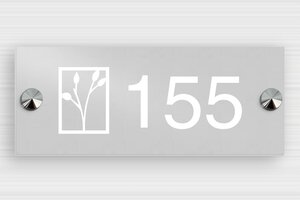 House Number Signs - Printed Aluminium - anodise-noir - screws-caps - en-uk-house-number-decorative-plaque-007-1-1748951433395