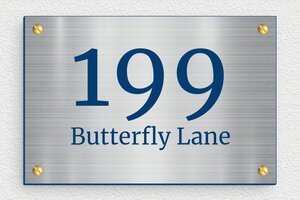 Stainless Steel House Number Signs - Engraved PVC - acier-bleu - screws - en-uk-house-number-sign-stainless-steel-002-5-1748960711841