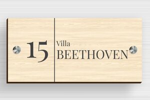 Wood House Number Signs - Printed Wood - erable - screws-spacer - en-uk-house-number-sign-wood-001-1-1748960764759