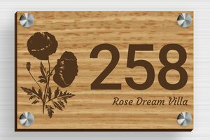 Wood House Number Signs - Printed Wood - chene - screws-spacer - en-uk-house-number-sign-wood-001-2-1748960769081