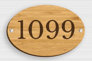 Wood House Number Signs - Engraved Wood - bambou - screws - en-uk-house-number-sign-wood-001-3-1748960772188