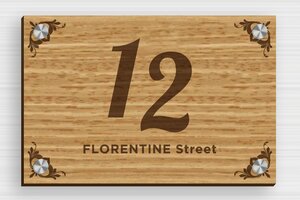 Wood House Number Signs - Engraved Wood - chene - screws-caps - en-uk-house-number-sign-wood-002-3-1748960801370
