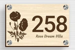 Wood House Number Signs - Printed Wood - erable - screws-spacer - en-uk-house-number-sign-wood-003-5-1748960846365