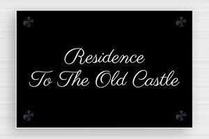 House Signs - Engraved PVC - noir-blanc - screws-caps - en-uk-house-sign-010-1-1748951230520