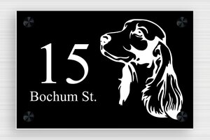 Pet Signs - Engraved PVC - noir-blanc - screws-caps - en-uk-house-sign-animal-010-3-1748951958071