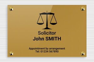 Law Office Signs - Engraved Plexiglass - or-fonce-noir - screws-caps - en-uk-lawyer-001-0-1748950189439