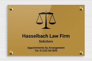 Business Signs with Logo - Engraved Plexiglass - or-fonce-noir - screws-caps - en-uk-lawyer-001-0-1748950700194