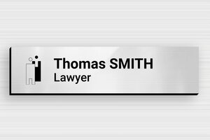 Law Office Signs - Engraved PVC - gris-brillant-noir - glue - en-uk-lawyer-020-0-1748950353527