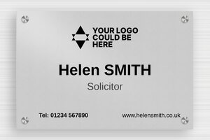Law Office Signs - Printed Aluminium - anodise-noir - screws-caps - en-uk-lawyer-logo-005-0-1748950280710