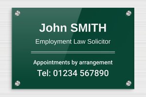 Law Office Signs - Engraved Plexiglass - vert-blanc - screws-caps - en-uk-lawyer-sign-001-5-1748950274844