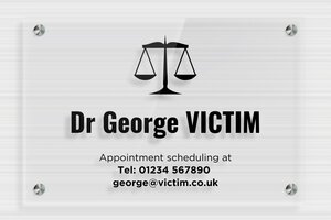 Law Office Signs - Transparent Plexiglass - transparent - screws-spacer - en-uk-lawyer-sign-003-4-1748950258013