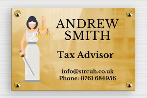 Law Office Signs - Printed brass - poli-noir - screws-caps - en-uk-lawyer-square-004-5-1748950349172