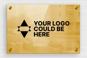 Business Signs with Logo - Printed brass - poli-noir - screws-caps - en-uk-logo-003-1-1748950554550