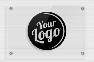 Business Signs with Logo - Transparent Plexiglass - transparent - screws-spacer - en-uk-logo-004-1-1748950560550