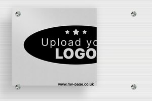 Business Signs with Logo - Printed Aluminium - anodise-noir - screws-spacer - en-uk-logo-005-0-1748950559154