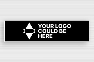 Business Signs with Logo - Engraved PVC - noir-blanc - glue - en-uk-logo-008-1-1748950563721