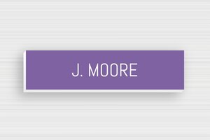 Post Box Signs - Engraved PVC - mauve-blanc - glue - en-uk-mailbox-sign-015-1-1748956272280