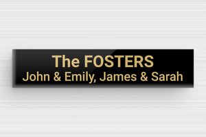 Acrylic Post Box Signs - Engraved Plexiglass - noir-or - glue - en-uk-mailbox-sign-acrylic-002-1-1748960145187