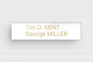 Acrylic Post Box Signs - Engraved Plexiglass - blanc-or - none - en-uk-mailbox-sign-acrylic-002-3-1748960151097