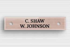 Acrylic Post Box Signs - Printed mirror plexiglass - miroir-rose-noir - holes-only - en-uk-mailbox-sign-acrylic-002-5-1748960160492