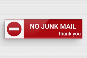 Acrylic Doorbell Signs - Acrylic Sign 'No Junk Mail' - rouge-blanc - glue - en-uk-mailbox-sign-acrylic-005-4-1748960225685 Acrylic Doorbell Signs - Acrylic Sign 'No Junk Mail' - rouge-blanc - glue - en-uk-mailbox-sign-acrylic-005-4-1748960225685