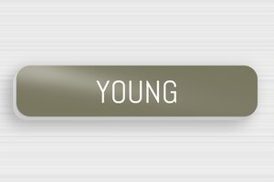 Aluminium Post Box Signs - Printed Aluminium - taupe-blanc - glue - en-uk-mailbox-sign-aluminum-015-9-1748962015009