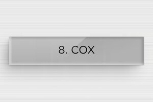 Acrylic Post Box Signs - Engraved Plexiglass - gris-noir - glue - en-uk-mailbox-sign-plexiglass-011-11-1748961947419