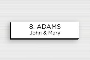 Self-adhesive Post Box Signs - Engraved PVC - blanc-noir - glue - en-uk-mailbox-sign-pvc-011-13-1748961886482