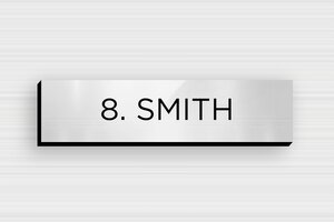 PVC Post Box Signs - Engraved PVC - gris-brillant-noir - glue - en-uk-mailbox-sign-pvc-011-32-1748962178315