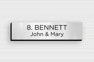 PVC Post Box Signs - Engraved PVC - gris-brillant-noir - glue - en-uk-mailbox-sign-pvc-011-34-1748962184797