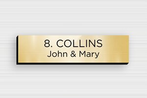 PVC Post Box Signs - Engraved PVC - or-brillant-noir - glue - en-uk-mailbox-sign-pvc-011-38-1748962196996