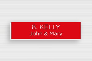 PVC Post Box Signs - Engraved PVC - rouge-blanc - glue - en-uk-mailbox-sign-pvc-011-46-1748962225364