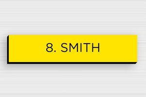 PVC Post Box Signs - Engraved PVC - jaune-noir - none - en-uk-mailbox-sign-pvc-011-47-1748962227977