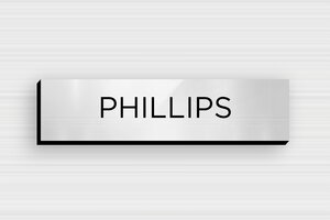 Self-adhesive Post Box Signs - Engraved PVC - gris-brillant-noir - glue - en-uk-mailbox-sign-pvc-011-5-1748961855696