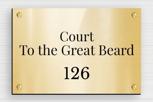 House Signs - Engraved PVC - or-brillant-noir - screws - en-uk-mansion-sign-024-1-1748951265791