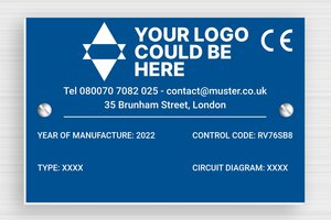 Data Plates - Engraved PVC - bleu-blanc - screws - en-uk-manufacturer-sign-logo-industry-002-0-1748946355875 Data Plates - Engraved PVC - bleu-blanc - screws - en-uk-manufacturer-sign-logo-industry-002-0-1748946355875