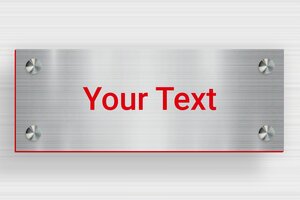 Signs by Material - Engraved PVC - acier-rouge - screws-spacer - en-uk-material-sign-stainless-steel-003-1-1748961641056