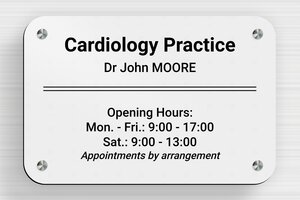 PVC Business Signs - Engraved PVC - gris-noir - screws-spacer - en-uk-medical-practice-sign-pvc-001-2-1748957762219