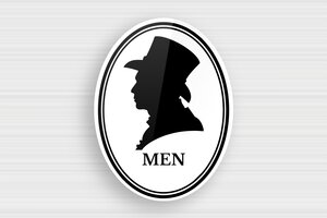 Toilet Signs for Doors - Oval Men's Restroom Sign - blanc-noir - glue - en-uk-mens-restroom-sign-010-1-1748952870412