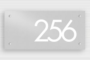 House Number Signs - Printed Aluminium - anodise-noir - screws - en-uk-modern-house-sign-002-1-1748951420399