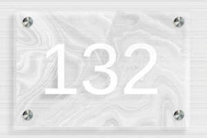 House Number Signs - Transparent Plexiglass - transparent - screws-spacer - en-uk-modern-house-sign-004-1-1748951465175