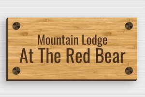 House Signs - Engraved Wood - bambou - screws-caps - en-uk-mountain-lodge-sign-027-1-1748951394173