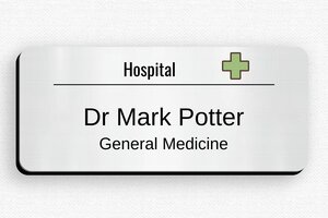 Magnetic Name Badges - Badge Printed PVC - gris-brosse-noir - badge - en-uk-name-plate-024-3-1748953328832