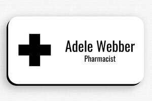 Magnetic Name Badges - Badge Engraved PVC - blanc-noir - badge - en-uk-name-plate-029-3-1748962858258