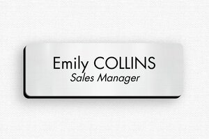 Name Badges - Badge Printed PVC - gris-brosse-noir - badge - en-uk-name-plate-043-3-1748962937473 Name Badges - Badge Printed PVC - gris-brosse-noir - badge - en-uk-name-plate-043-3-1748962937473