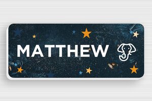 Children's Door Signs - Foam PVC - custom - glue - en-uk-name-shield-005-1-1748952685824