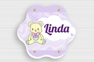 Children's Door Signs - Foam PVC - custom - screws - en-uk-name-shield-008-1-1748952720648