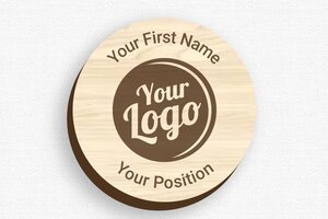 Magnetic Name Badges - Badge Engraved Wood - erable - badge - en-uk-name-sign-008-3-1748953409013