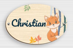 Oval Signs - Printed Wood - erable - screws-caps - en-uk-name-sign-012-1-1748952677864